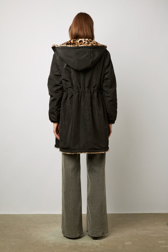 Parka réversible intérieur fausse fourrure - SANAE Faume - seconde main