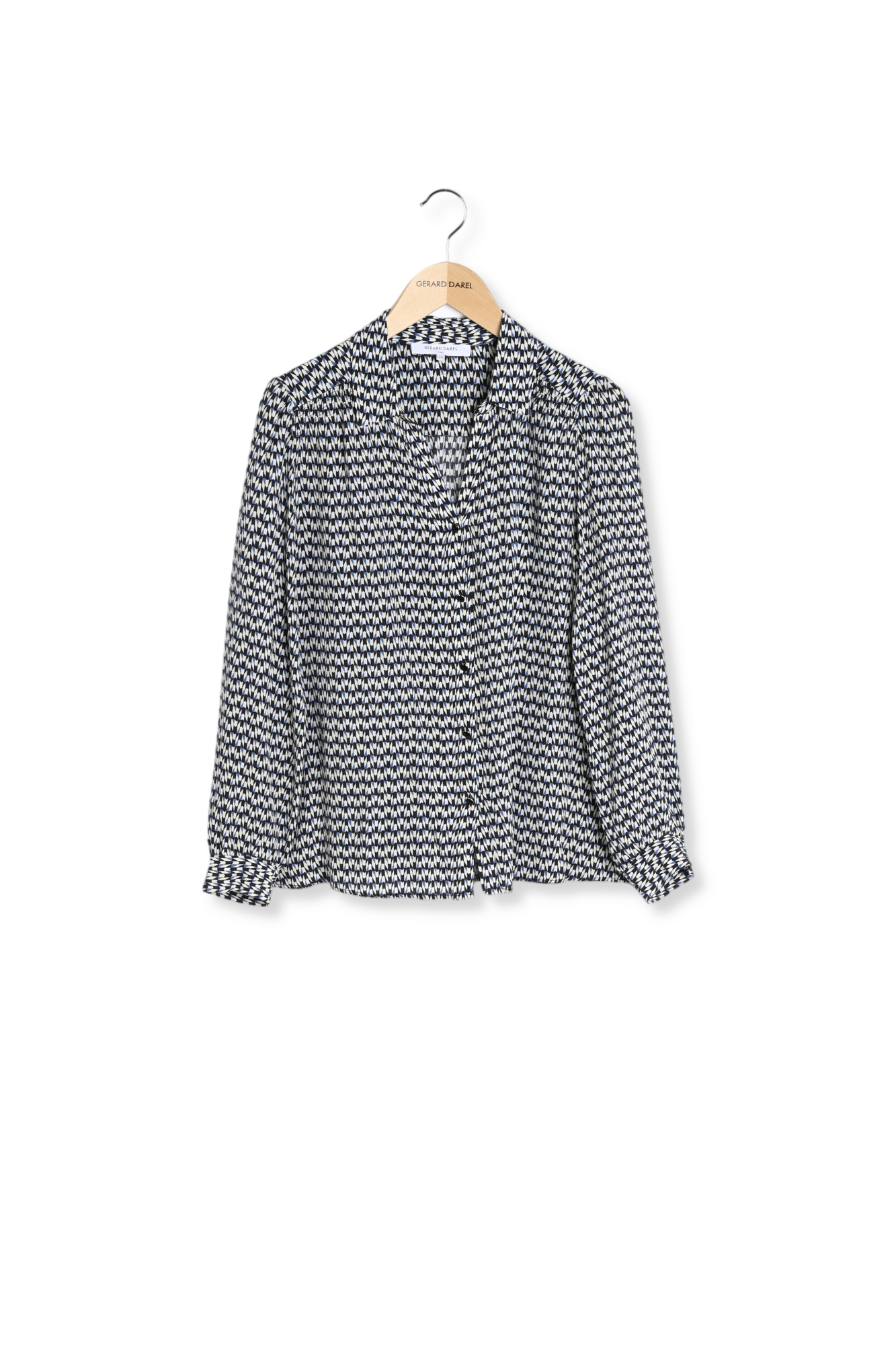 Angelica - Chemise en soie à imprimé géométrique Faume - seconde main