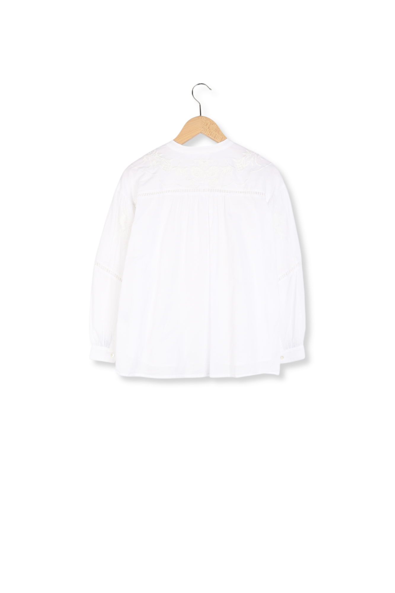 Chemise brodée en voile de coton - UCILLE Faume - seconde main