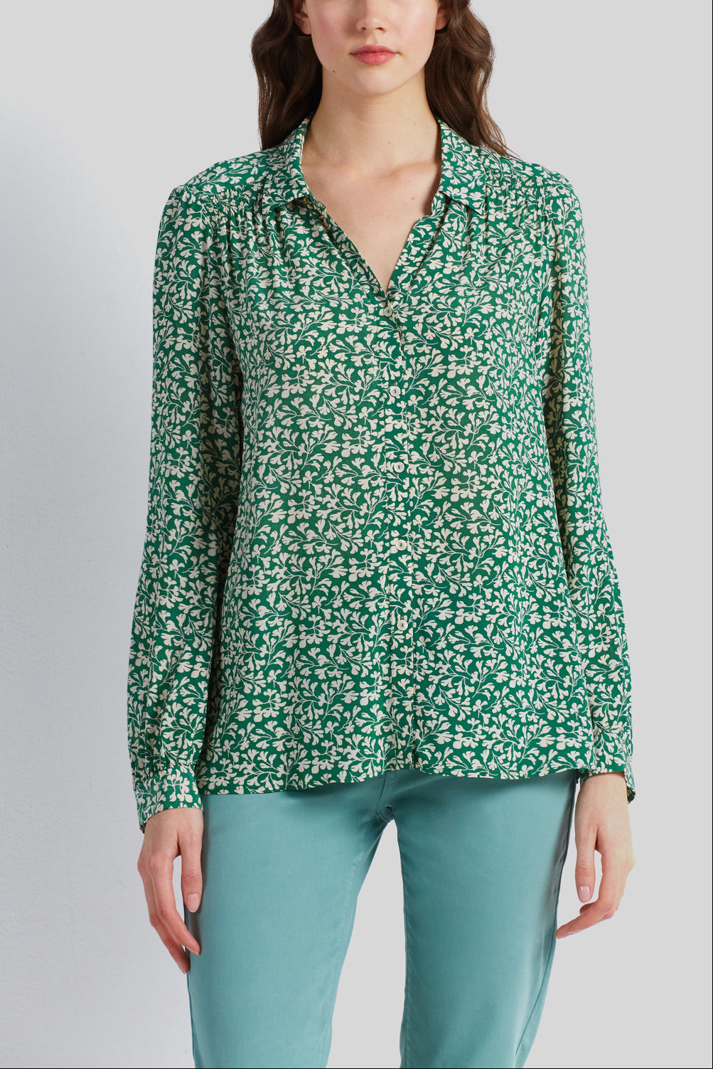 Chemise à motif floral et smocks - CERISE Faume - seconde main