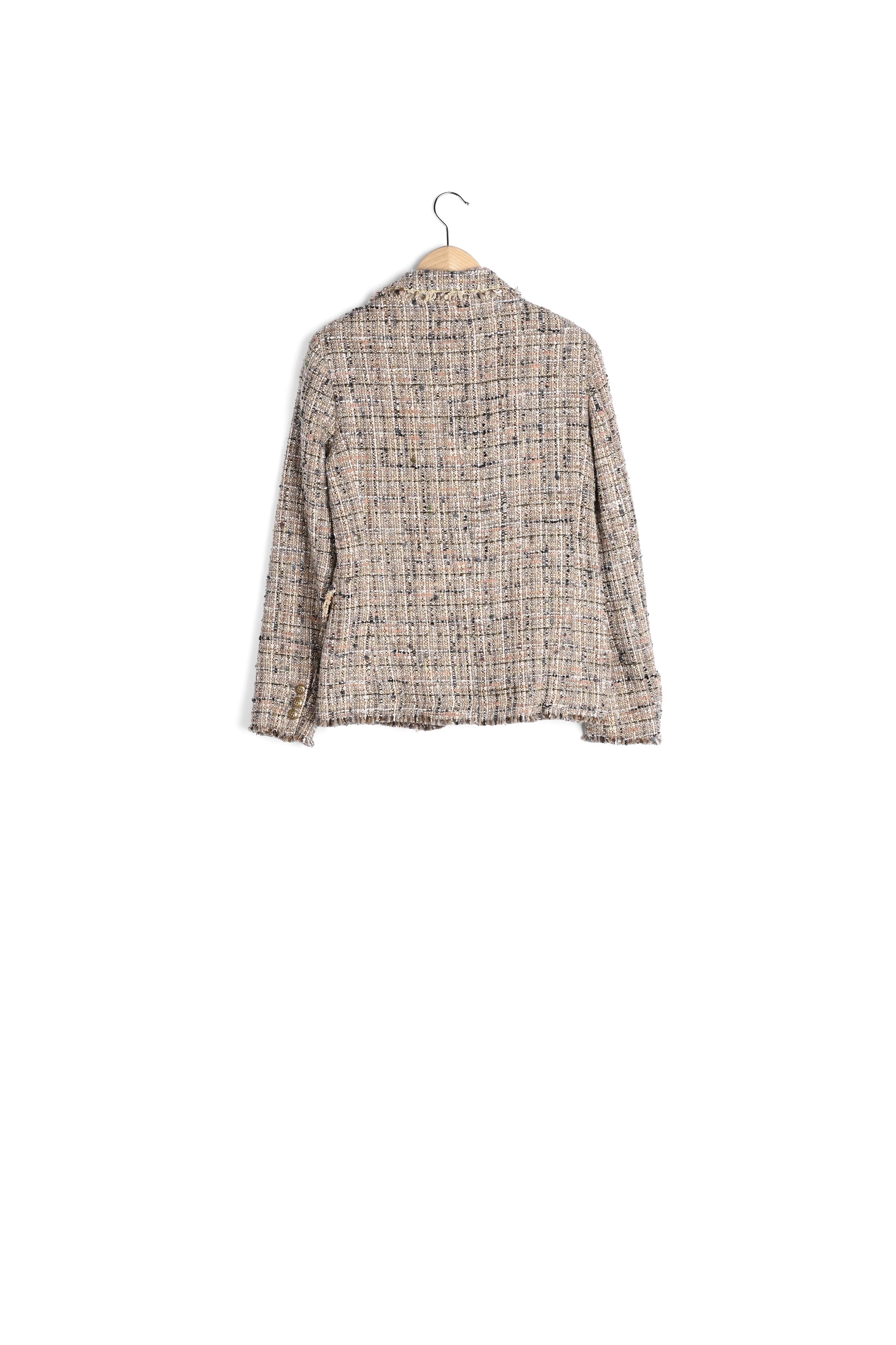 Veste en tweed coloré et Lurex Faume - seconde main