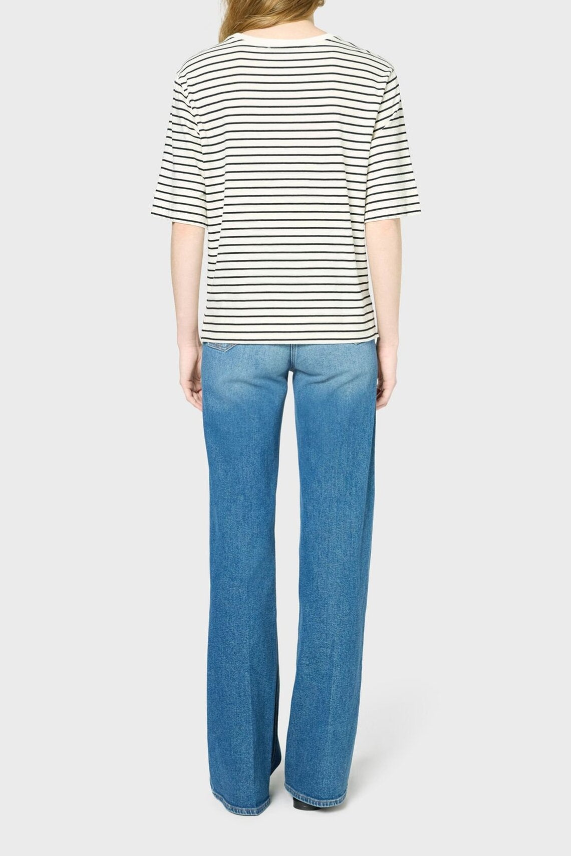 T-shirt ample rayé en coton - GHISLAINE Faume - seconde main