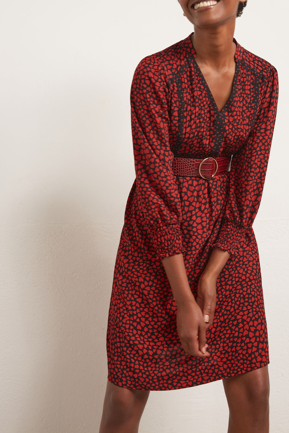 Robe loose à imprimé c½ur Faume - seconde main