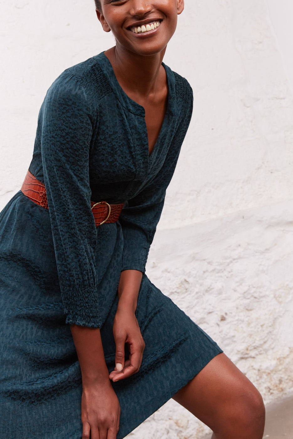 Robe loose en jacquard cupro - TUANA Faume - seconde main