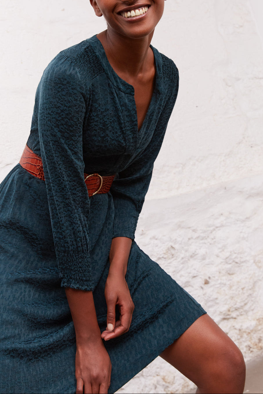 Robe loose en jacquard cupro - TUANA Faume - seconde main