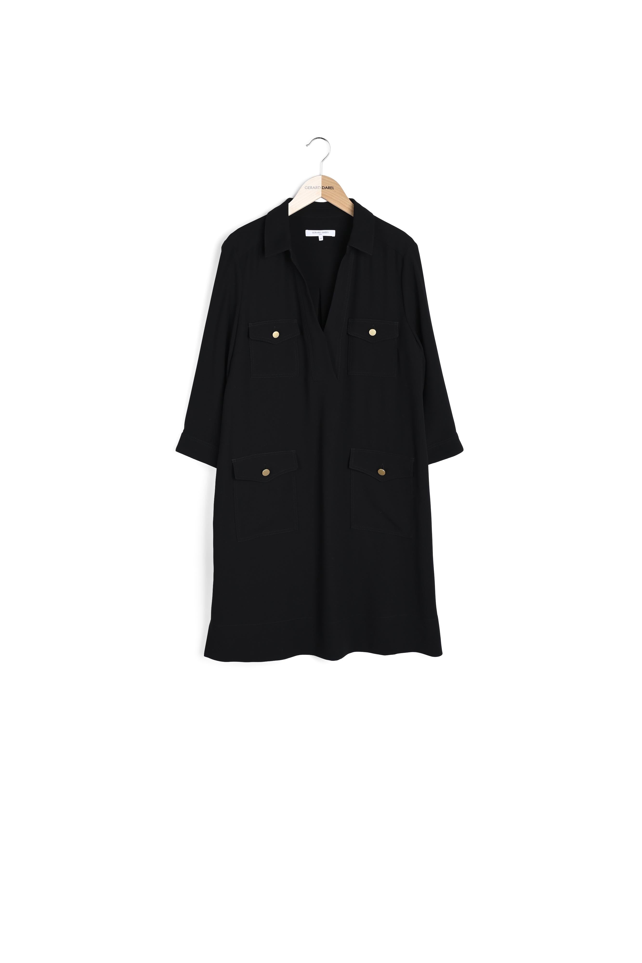 SOLANGE - Robe-chemise en crêpe Faume - seconde main