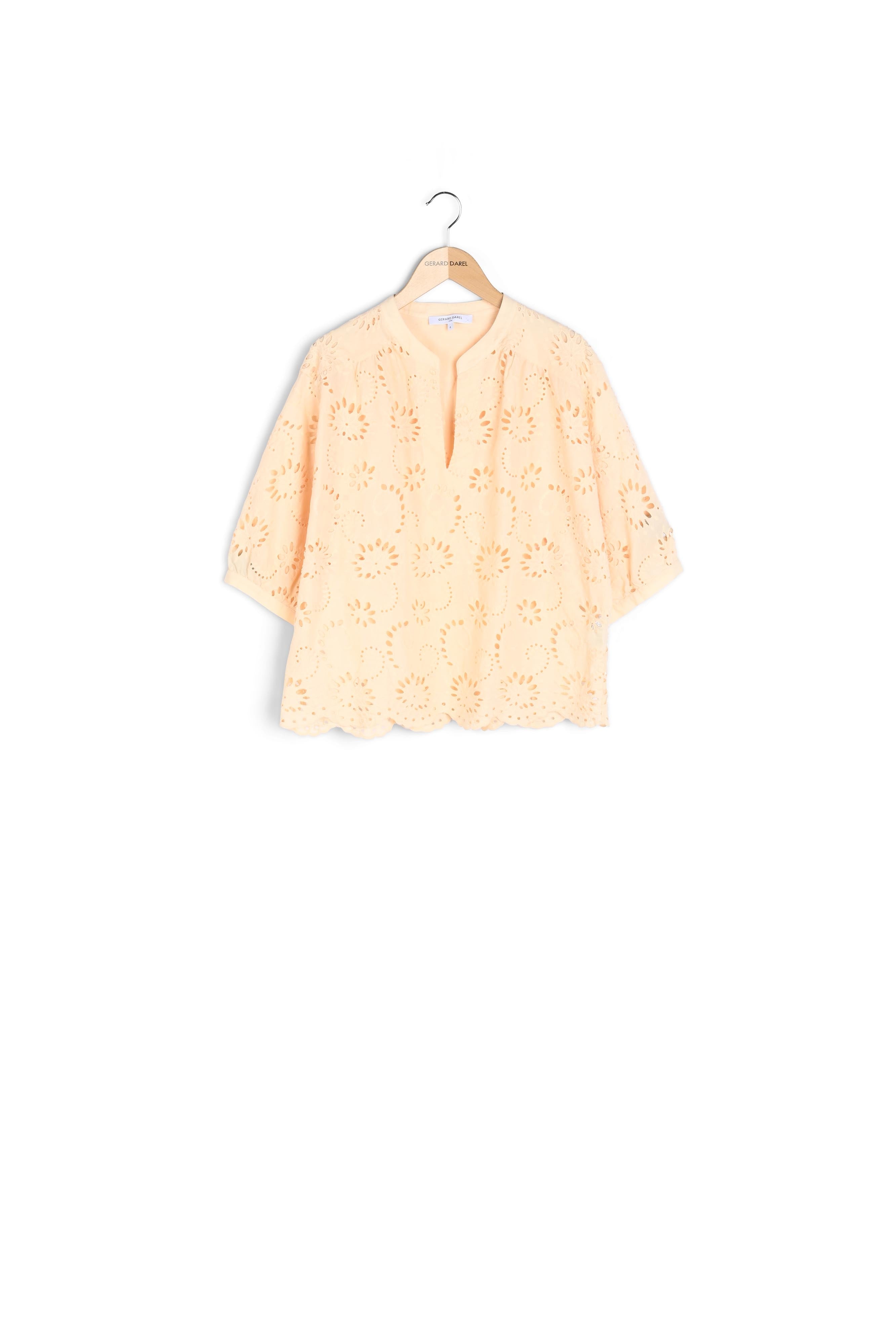 Blouse à broderie anglaise en coton - COME Faume - seconde main