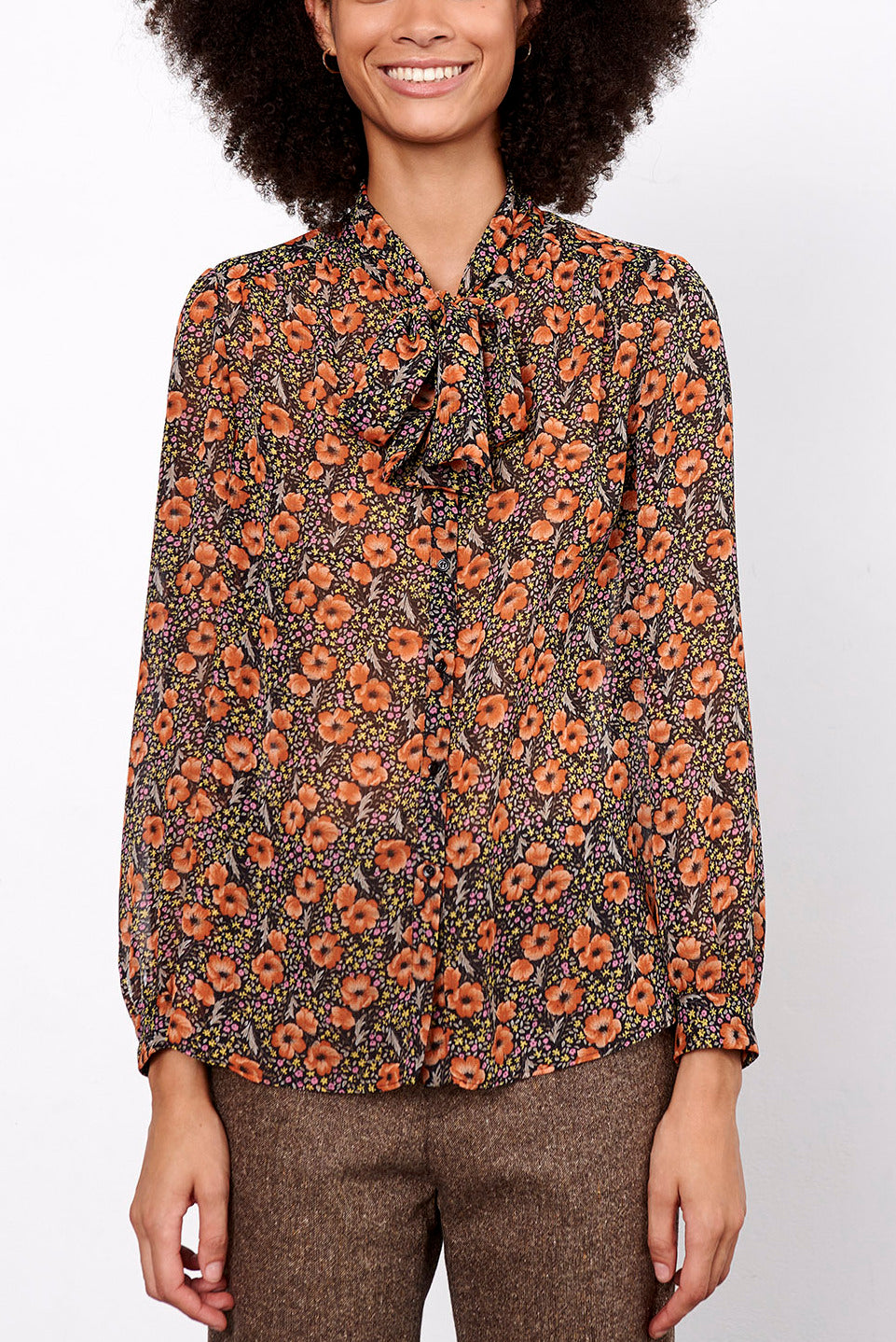 MYLANA - Chemisier fluide lavallière Faume - seconde main