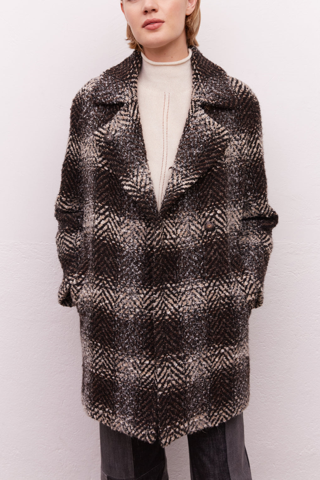 Manteau oversize en tweed - SIANA Faume - seconde main