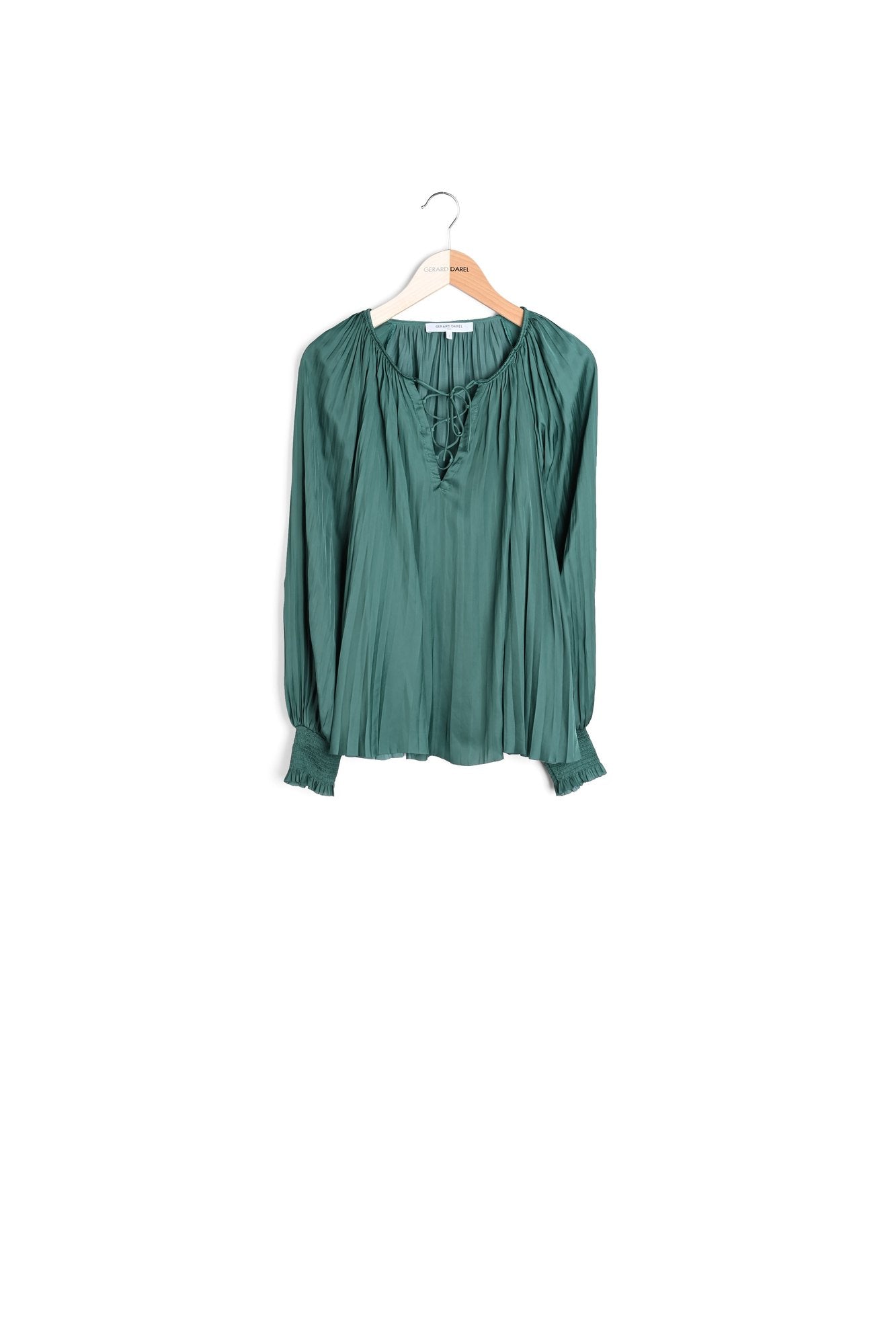Blouse en satin plissé - BABETH Faume - seconde main
