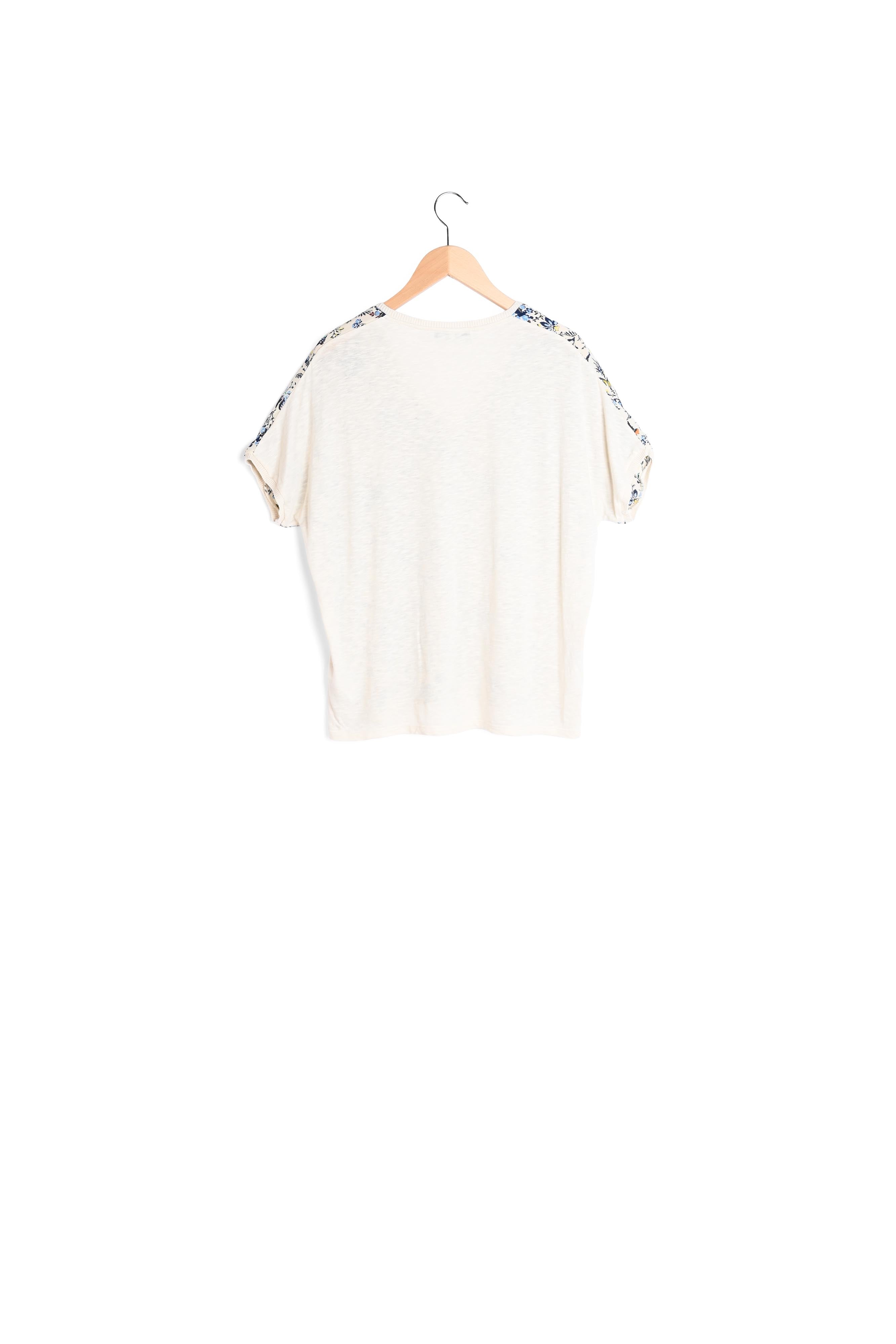 Tee-shirt bimatière à imprimé floral Faume - seconde main