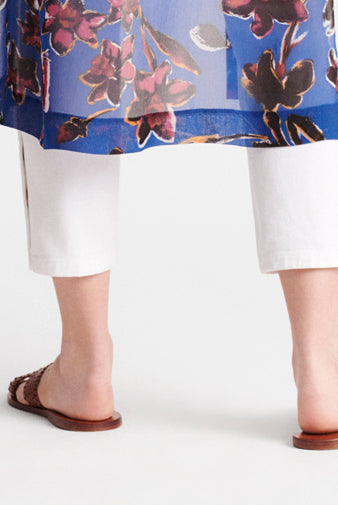 NAYLA - Gilet long et fluide à imprimé floral Faume - seconde main