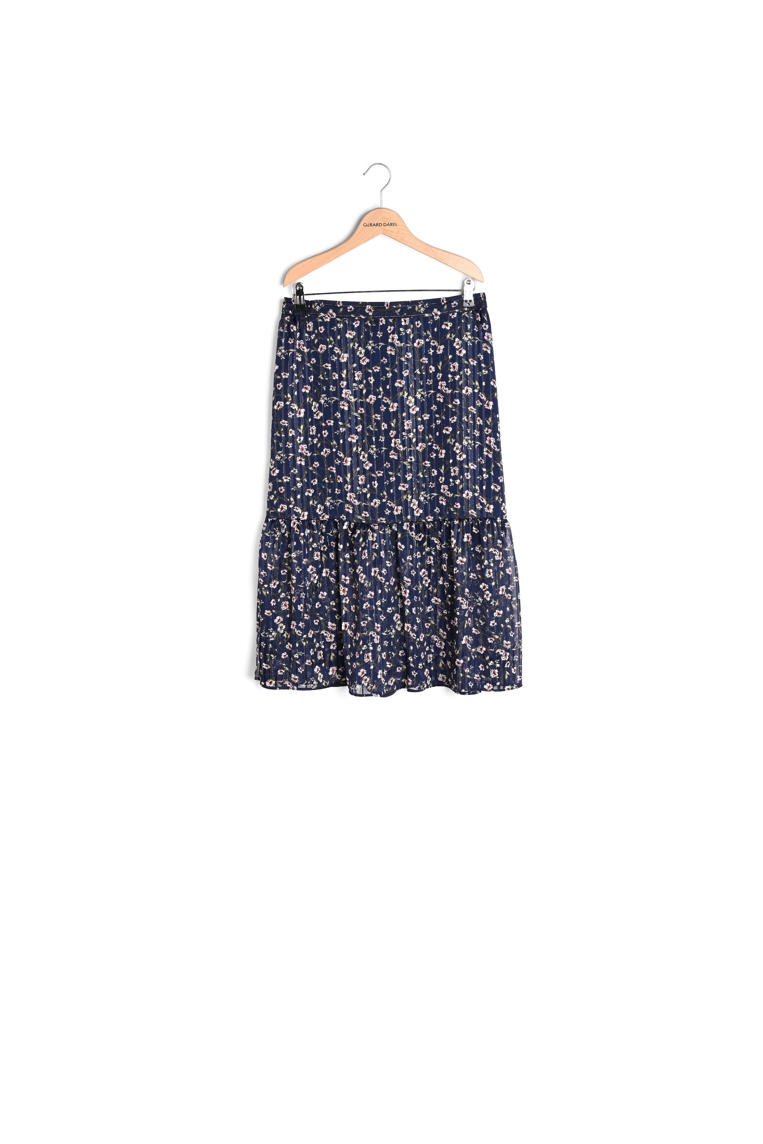 LEA - Jupe en mousseline piquée de Lurex et de soie Faume - seconde main