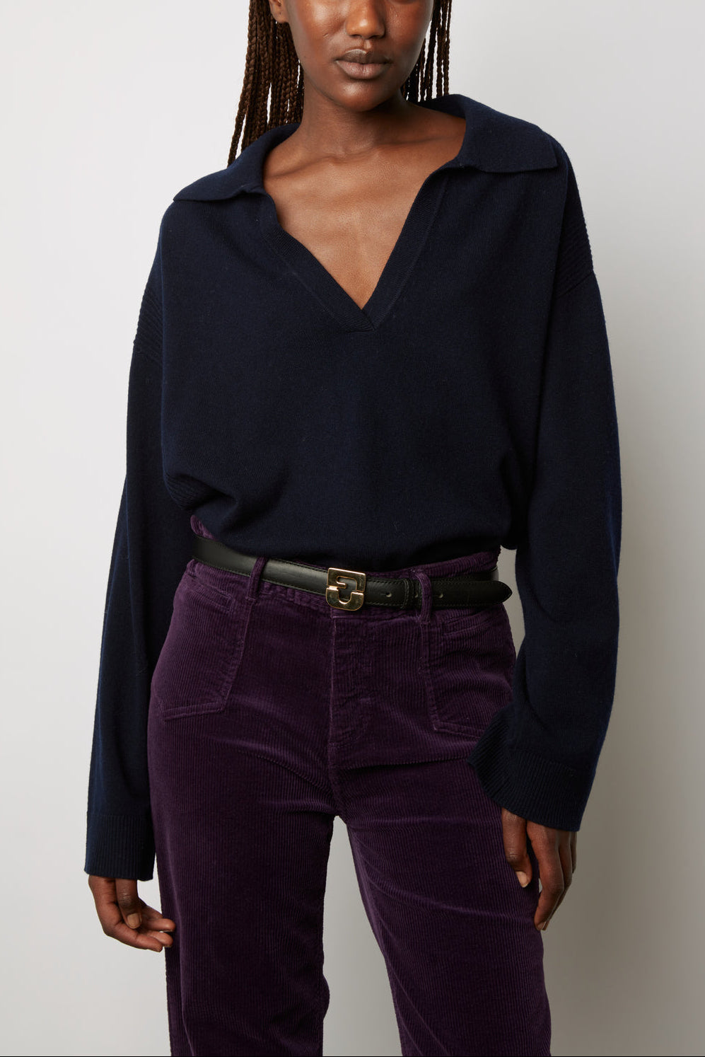 Pantalon flare en velours côtelé - ELVY Faume - seconde main