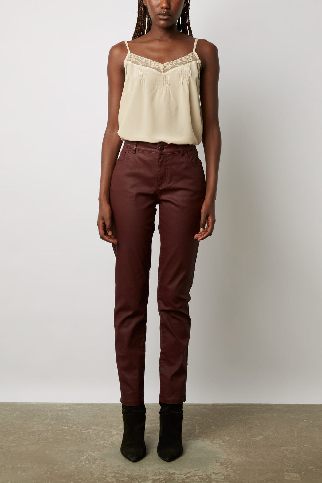 Jean slim en coton enduit - ELANA Faume - seconde main