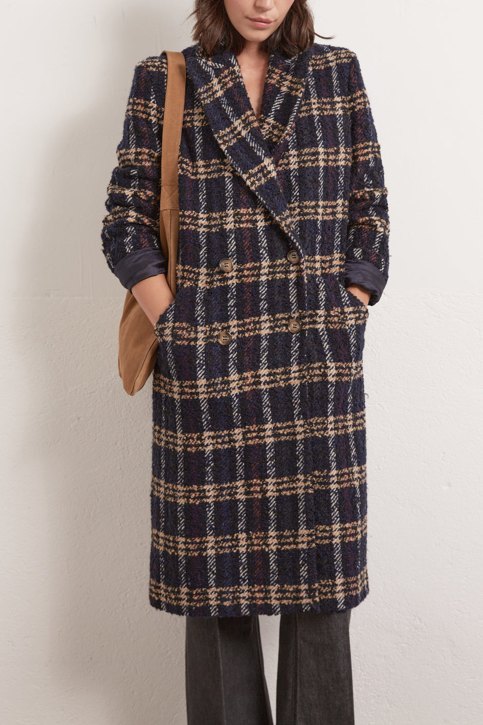 Sylvia - Manteau à carreaux Faume - seconde main