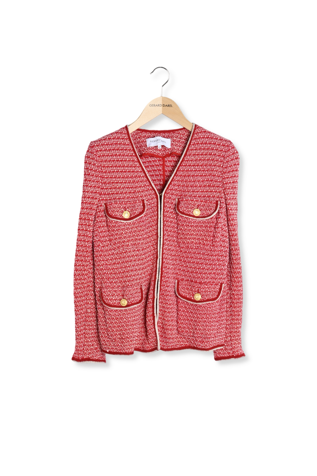 AMADEA - Veste multi-poches en tweed Faume - seconde main