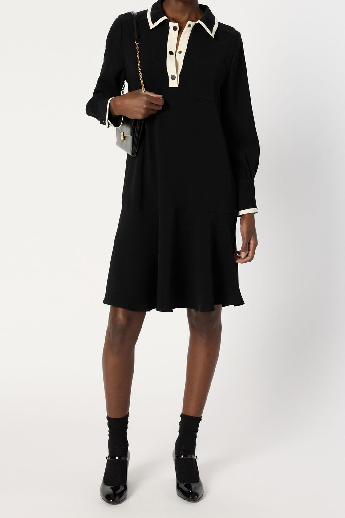Robe bicolore à col chemise - LIVIA Faume - seconde main