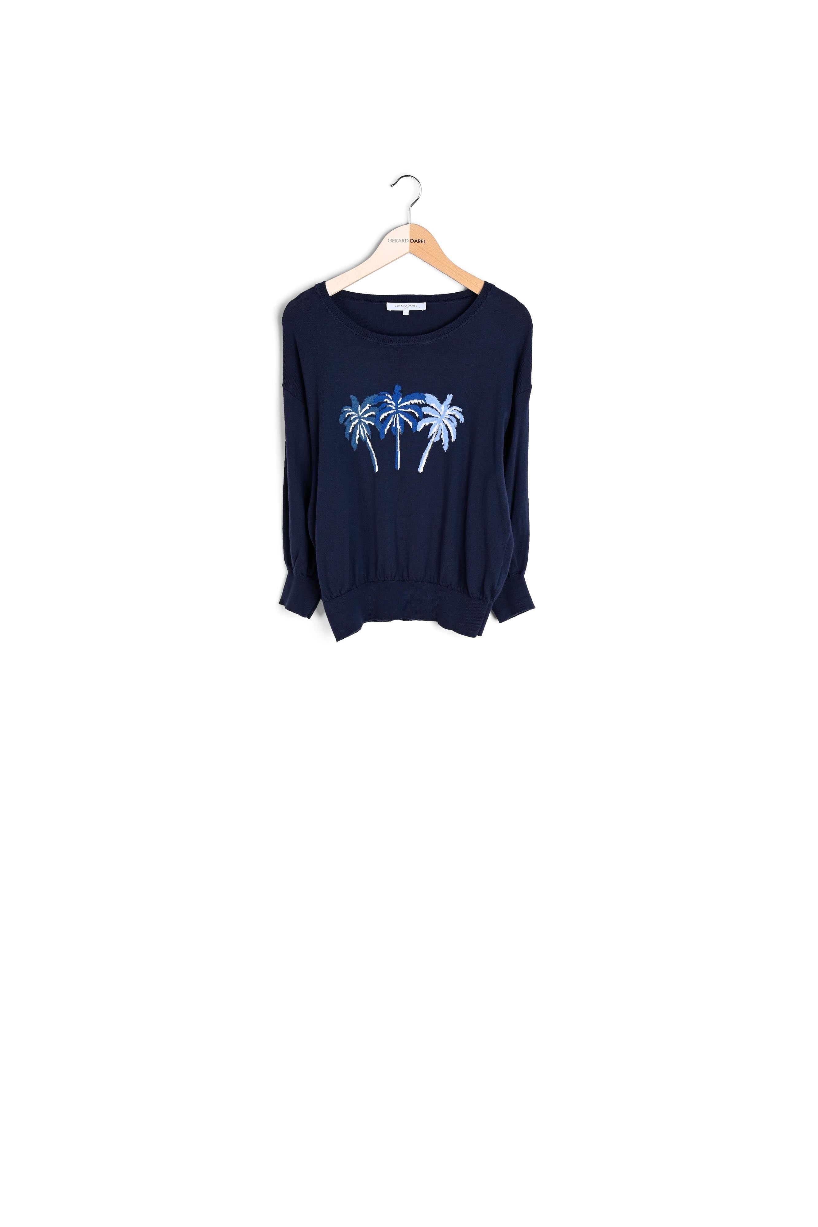 Pull Palmiers en coton et cachemire - LAHOURI Faume - seconde main