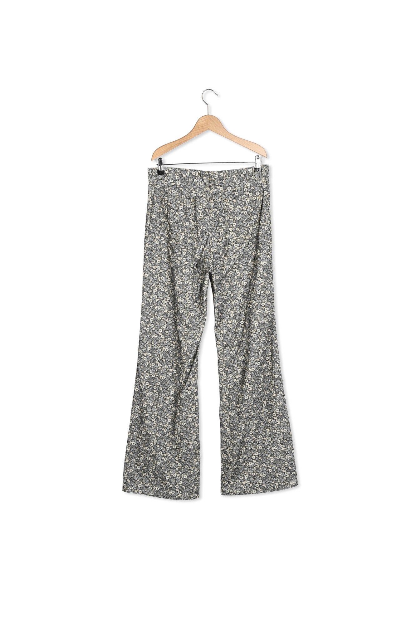 Jean flare en velours à fleurs LIANNA Faume - seconde main