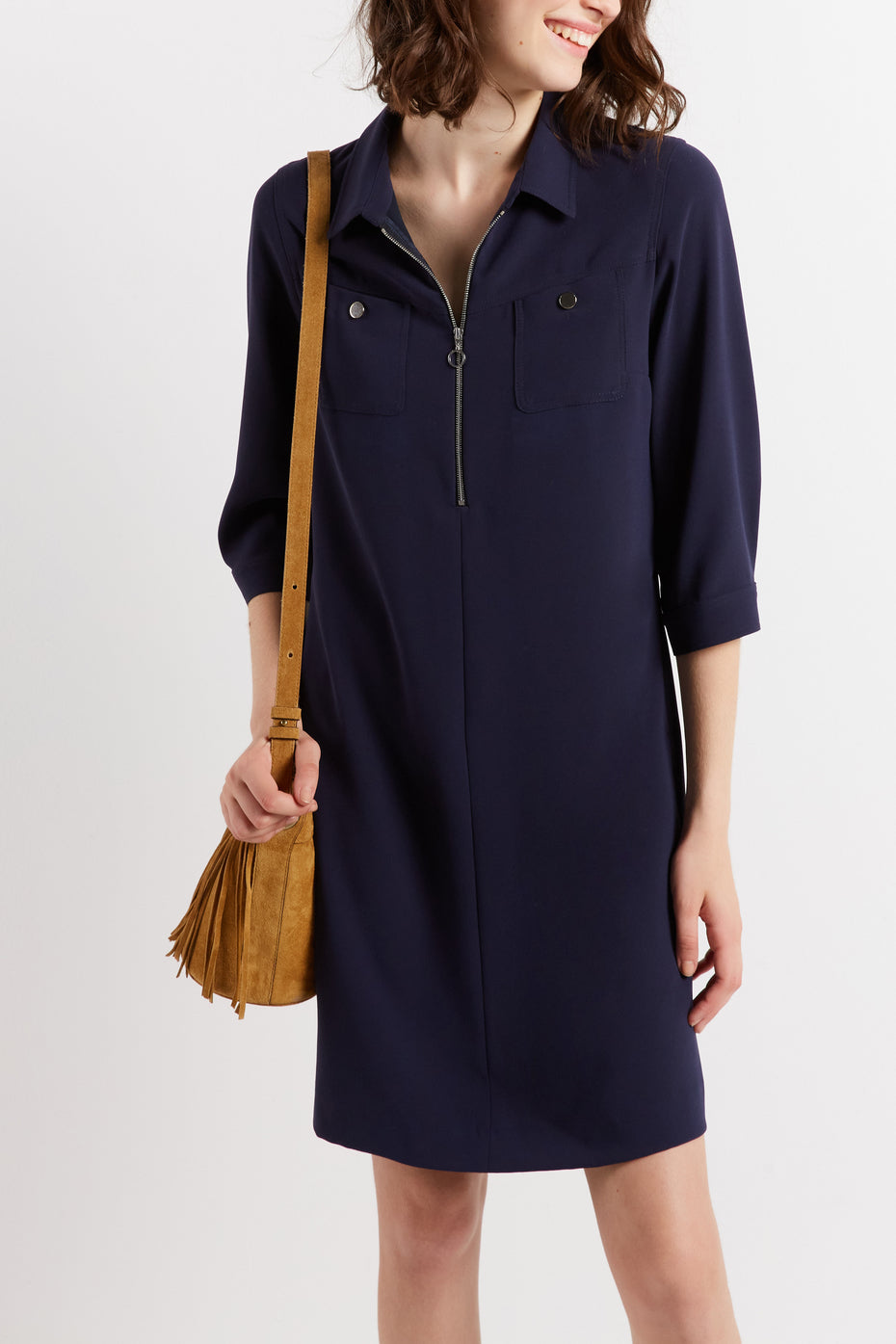 Robe courte zippée - JODY Faume - seconde main