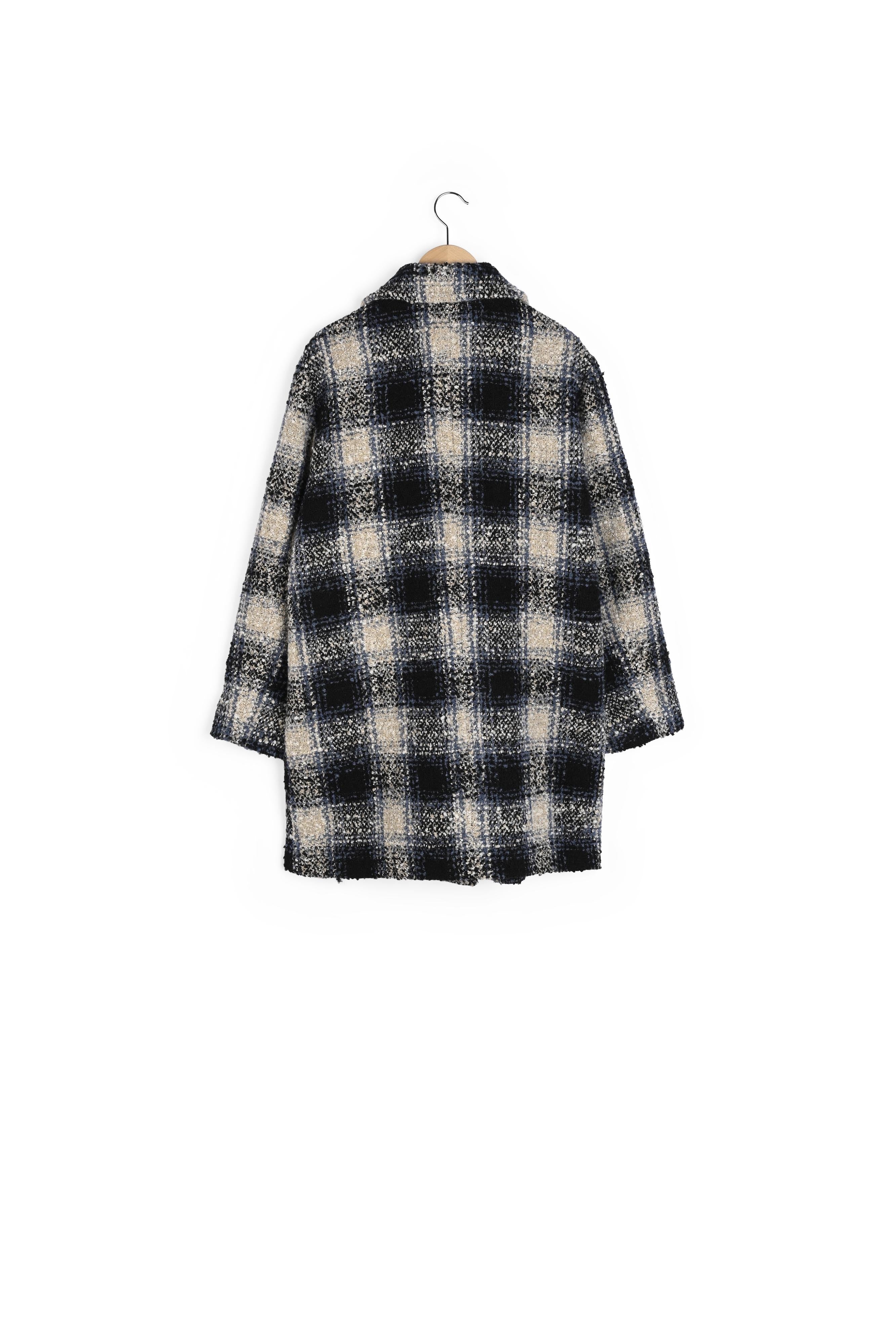 Manteau croisé à carreaux - SAVERINA Faume - seconde main