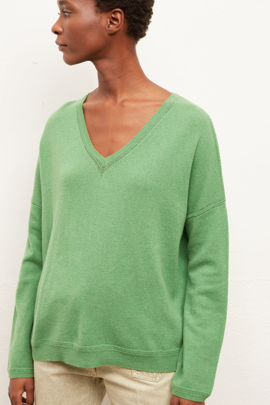 EDEN - Pull V loose en cachemire Faume - seconde main