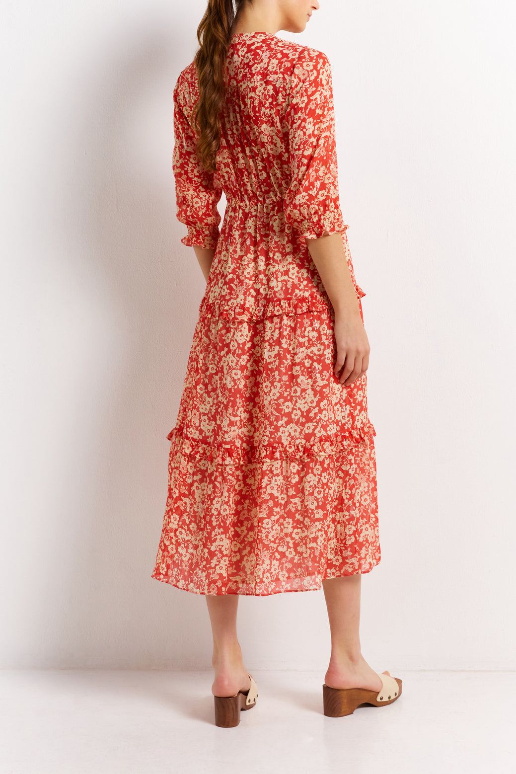 Robe fleurie et fils Lurex - JASMINE Faume - seconde main