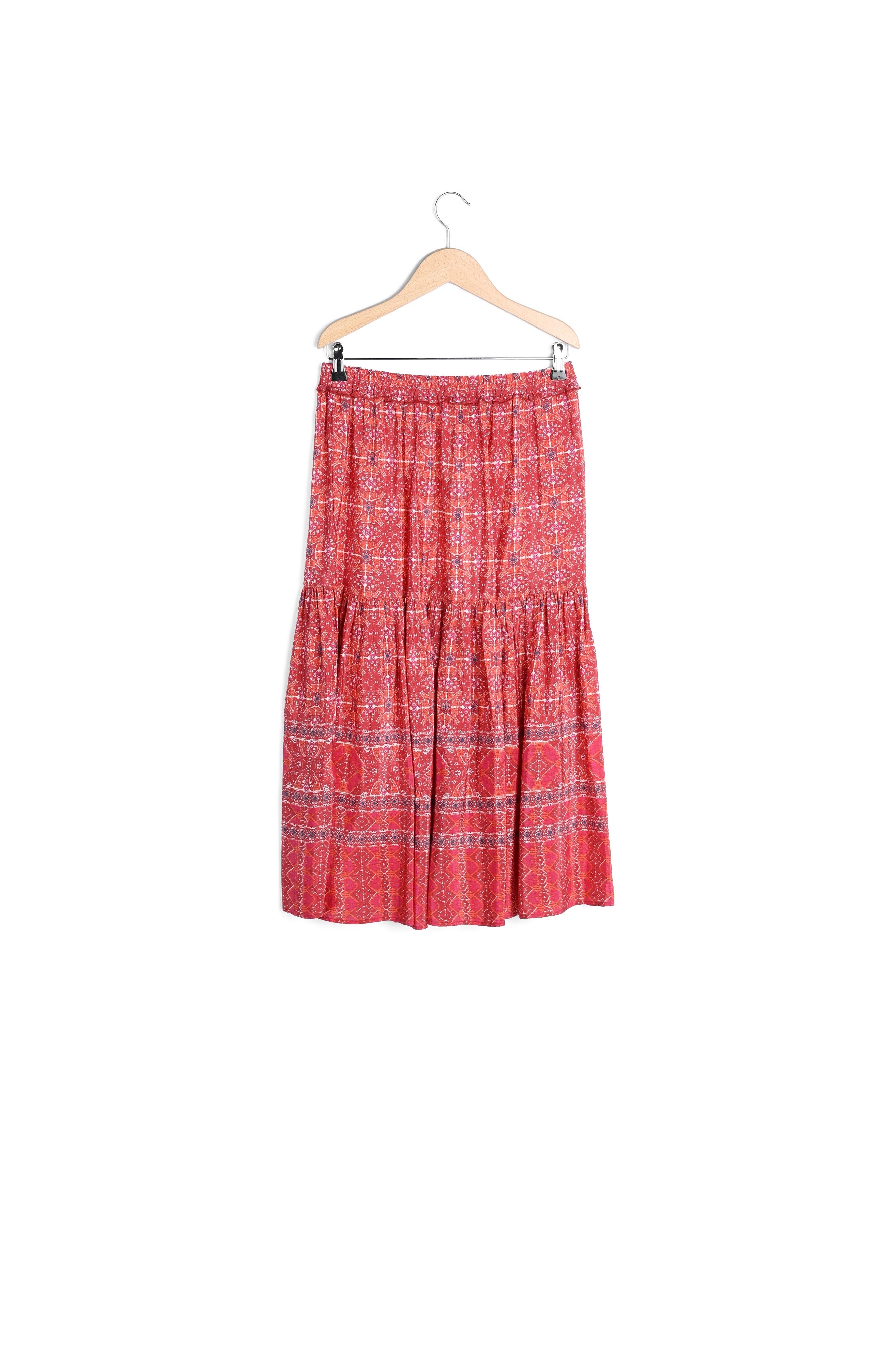 Jupe mi-longue motif ethnique - BADICE Faume - seconde main