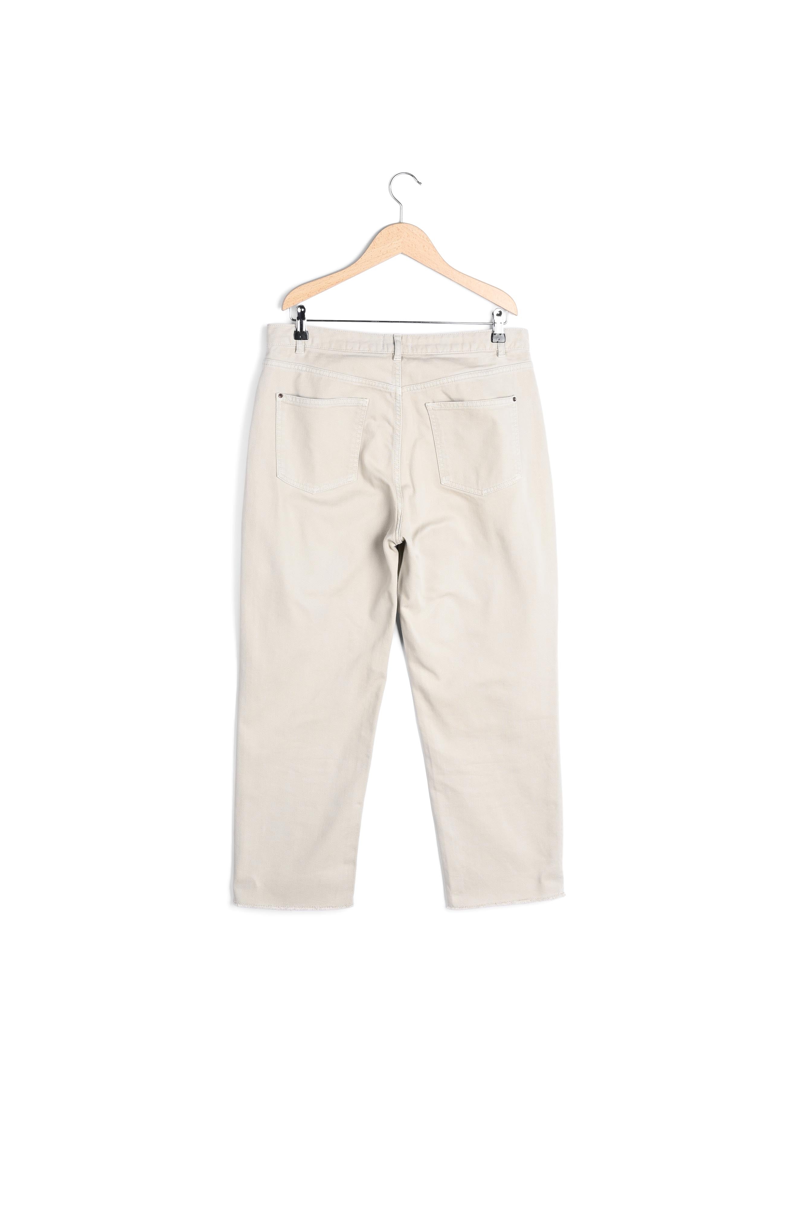 MANTINE - pantalon 5 poches en toile sergé de coton Faume - seconde main