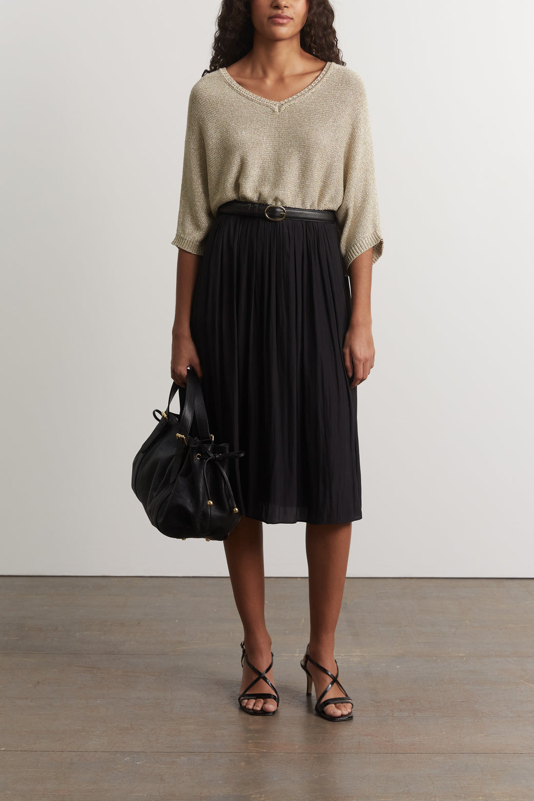 Jupe en satin froncé Faume - seconde main