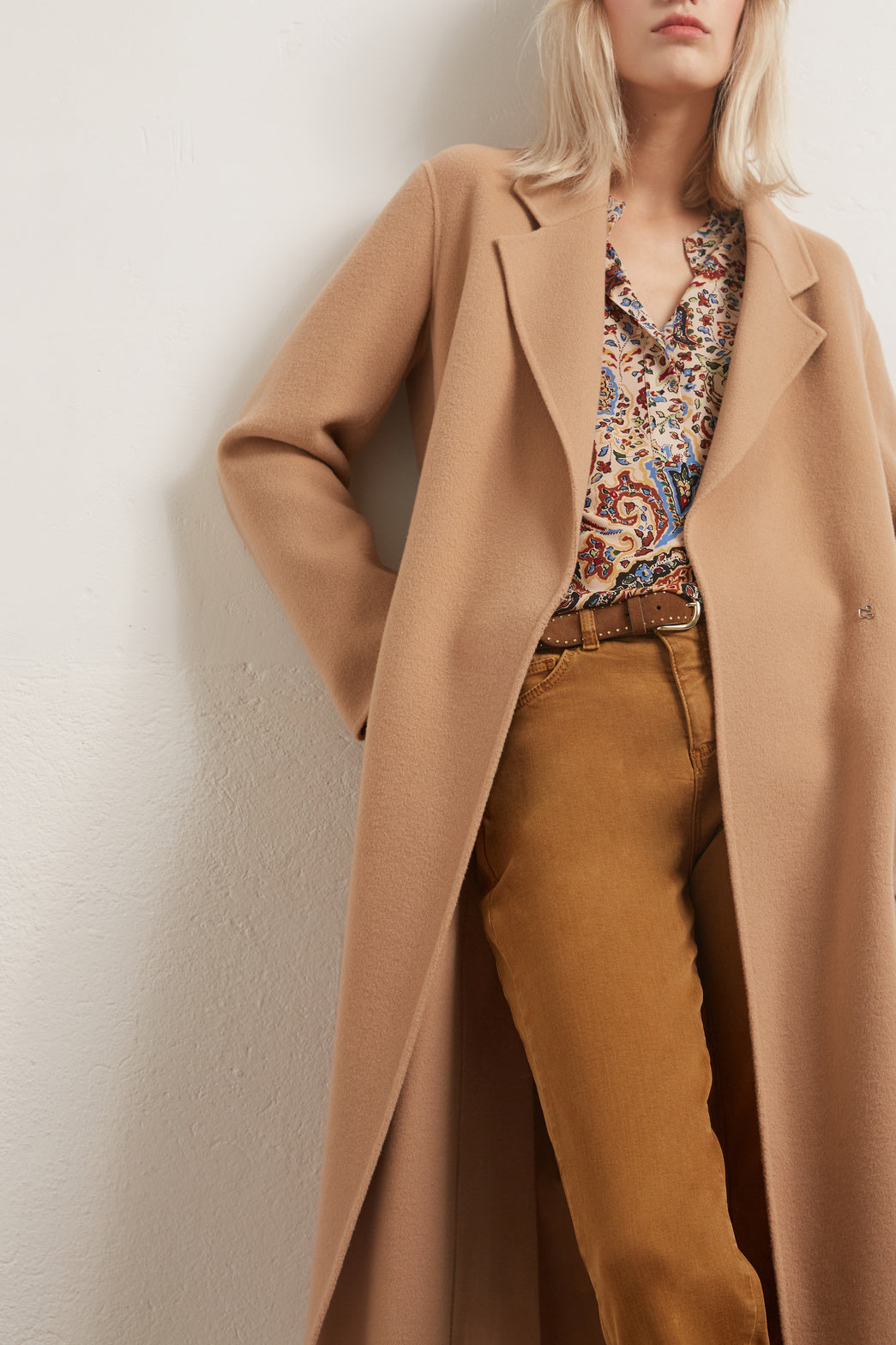 Sander - Manteau ceinturé en laine Faume - seconde main