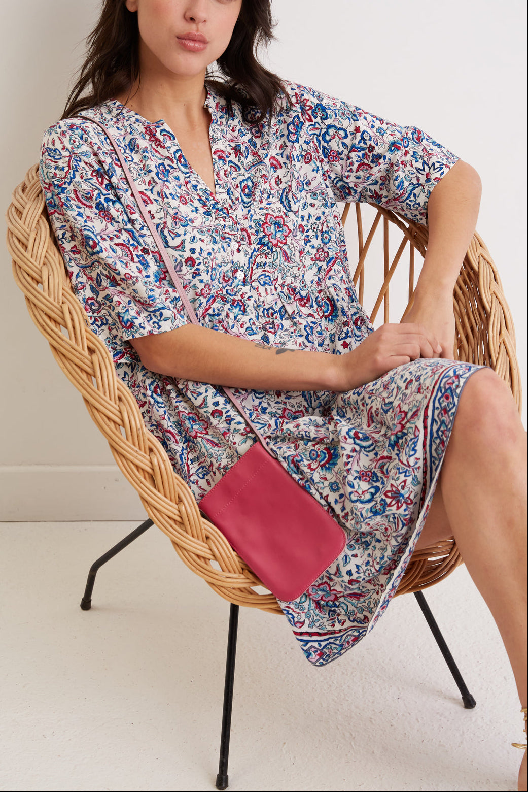 Robe courte à fleurs - JUSTINIEN Faume - seconde main