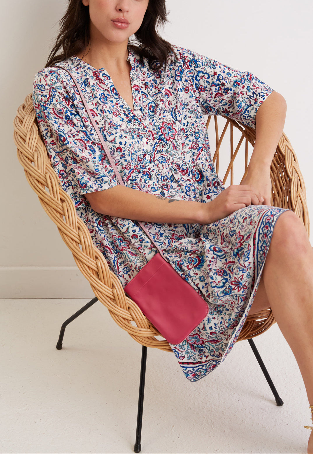 Robe courte à fleurs - JUSTINIEN Faume - seconde main
