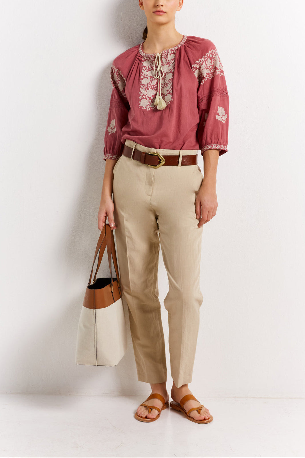 Pantalon en lin mélangé - ELYESSE Faume - seconde main