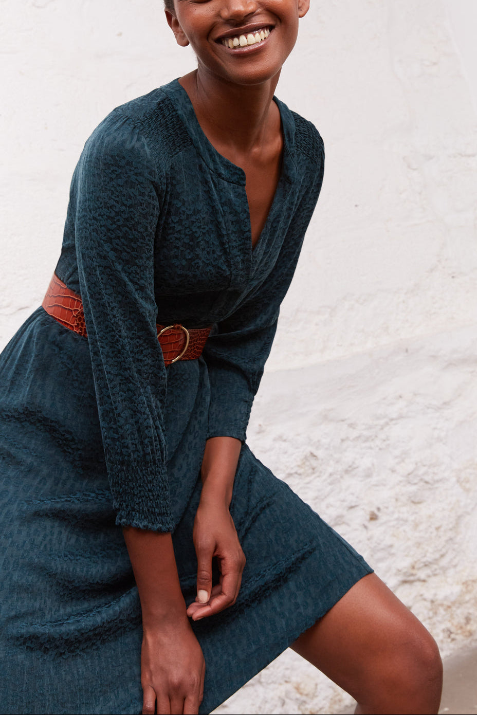 Robe loose en jacquard cupro - TUANA Faume - seconde main