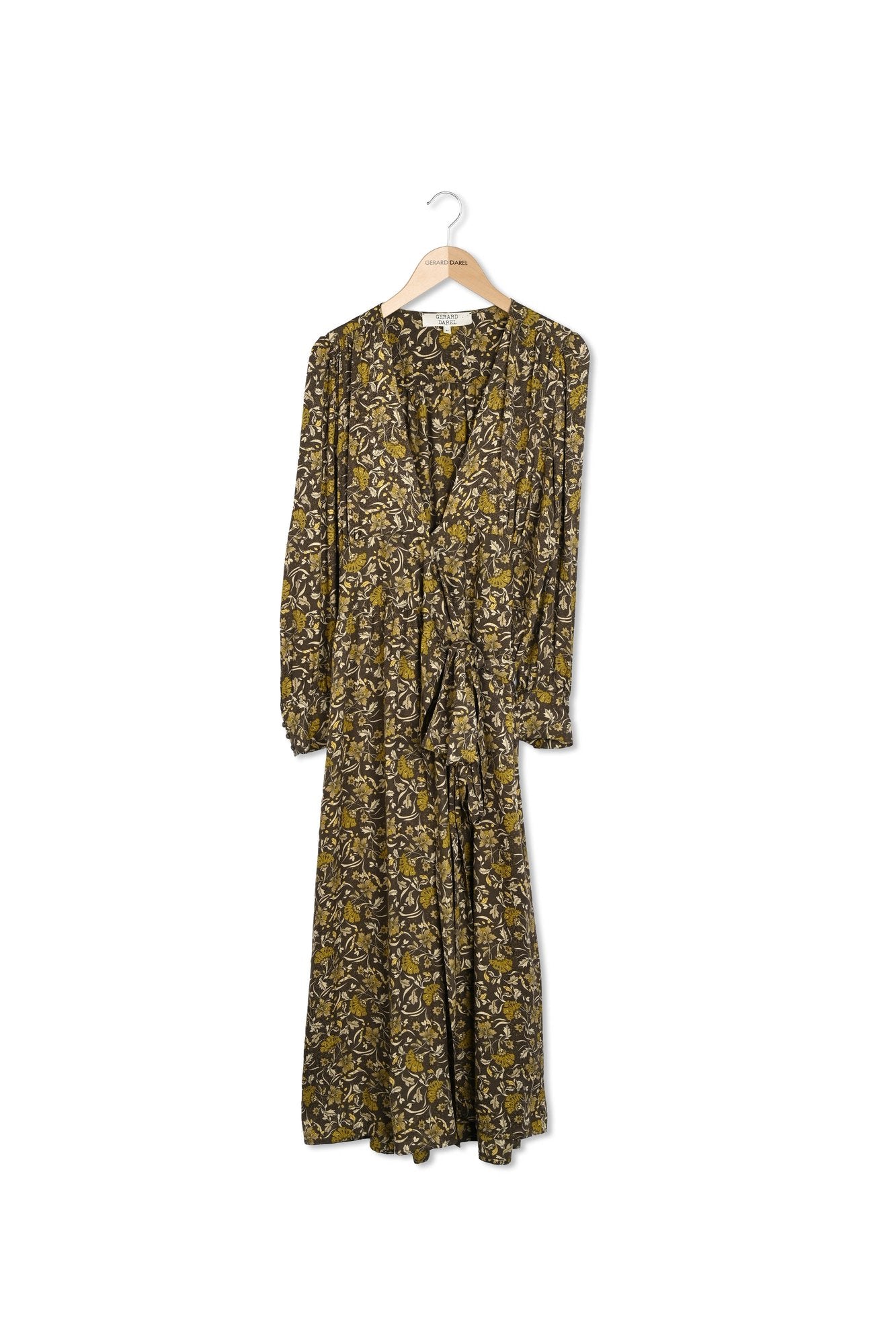 Robe longue portefeuille à l'imprimé floral - JANE Faume - seconde main