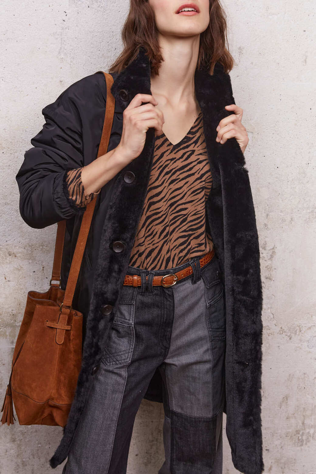 Manteau mi-long réversible - SIBYL Faume - seconde main