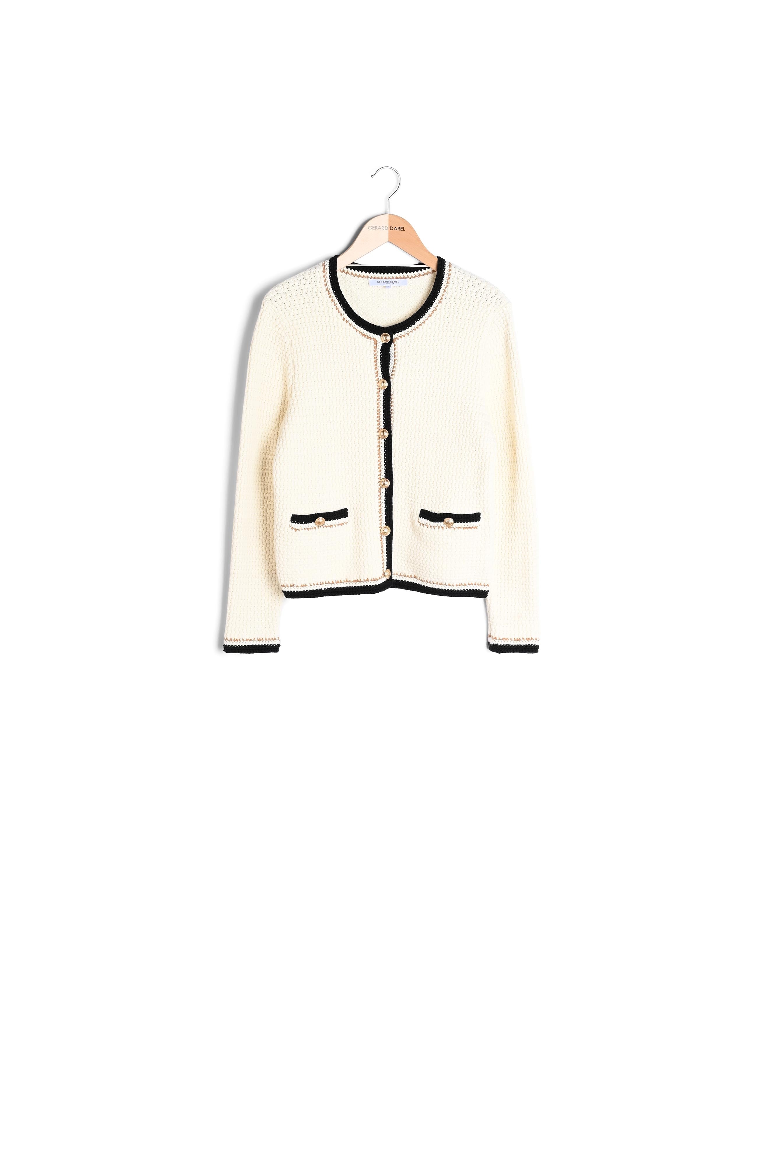 Gilet en crochet effet tweed - LOEVE Faume - seconde main