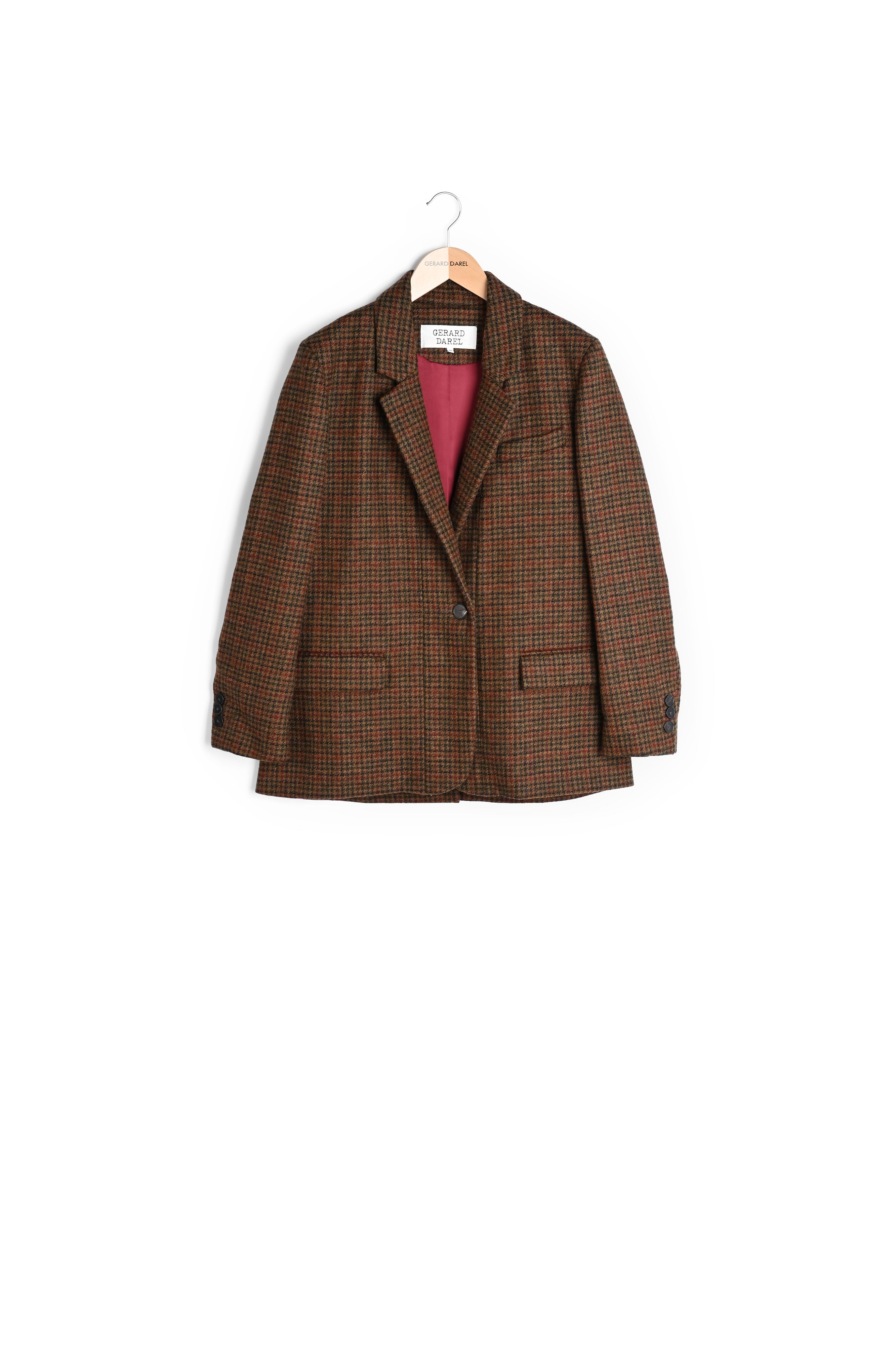 VIERA - Veste en laine à chevrons Faume - seconde main