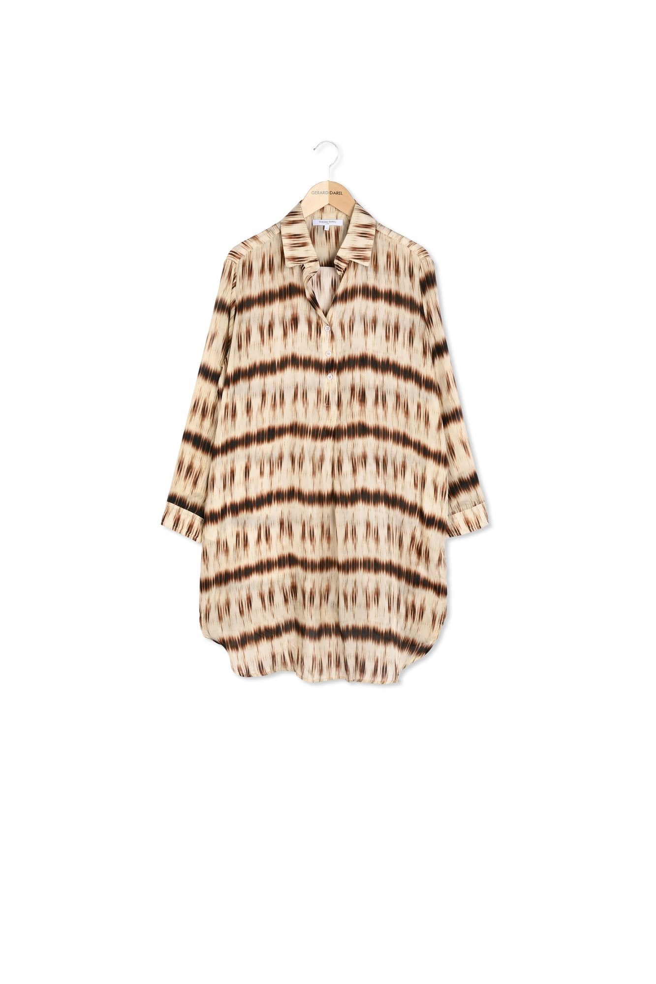 MILE - Robe tunique en soie Faume - seconde main