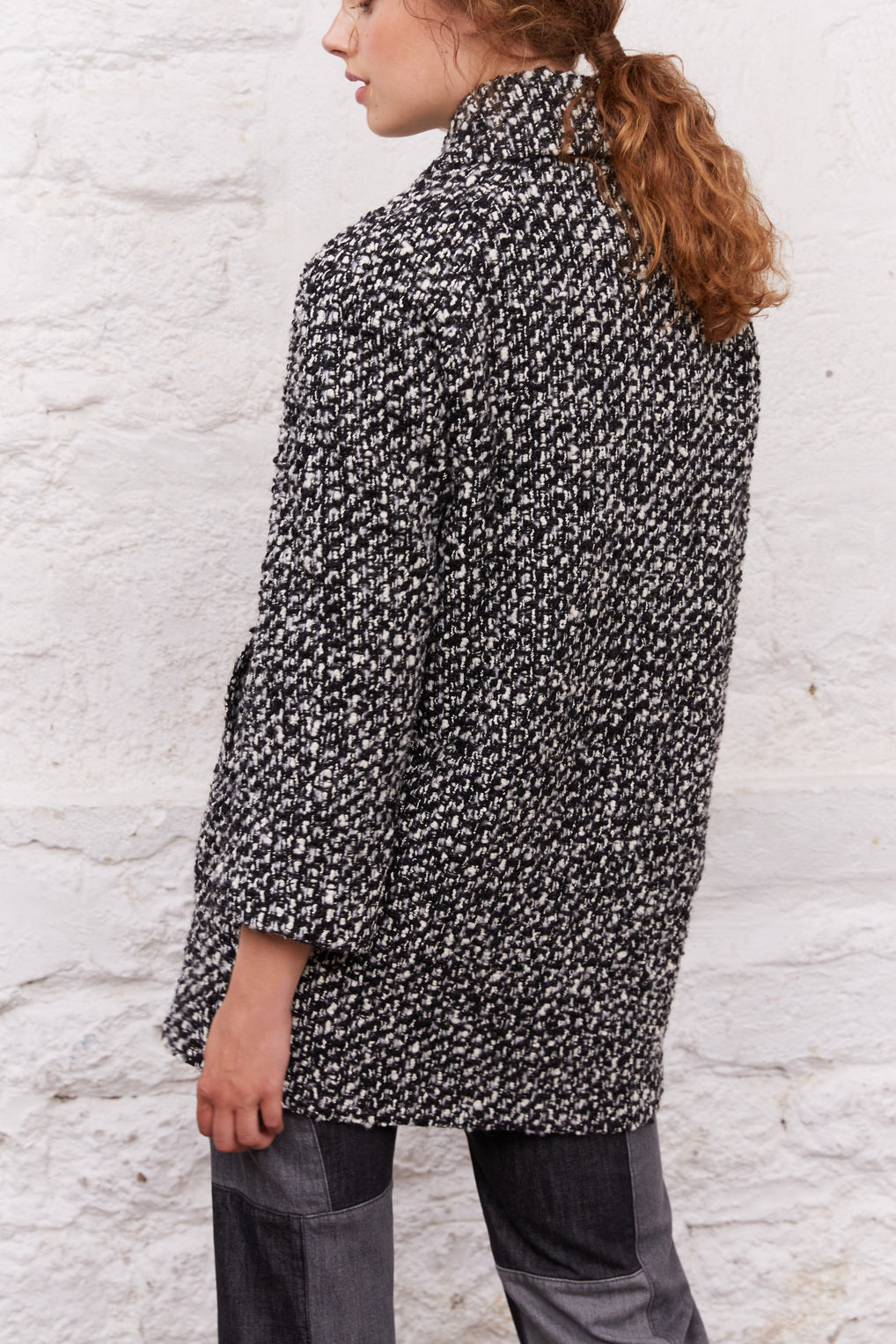 SIANA - Manteau ample en tweed de laine mélangée Faume - seconde main