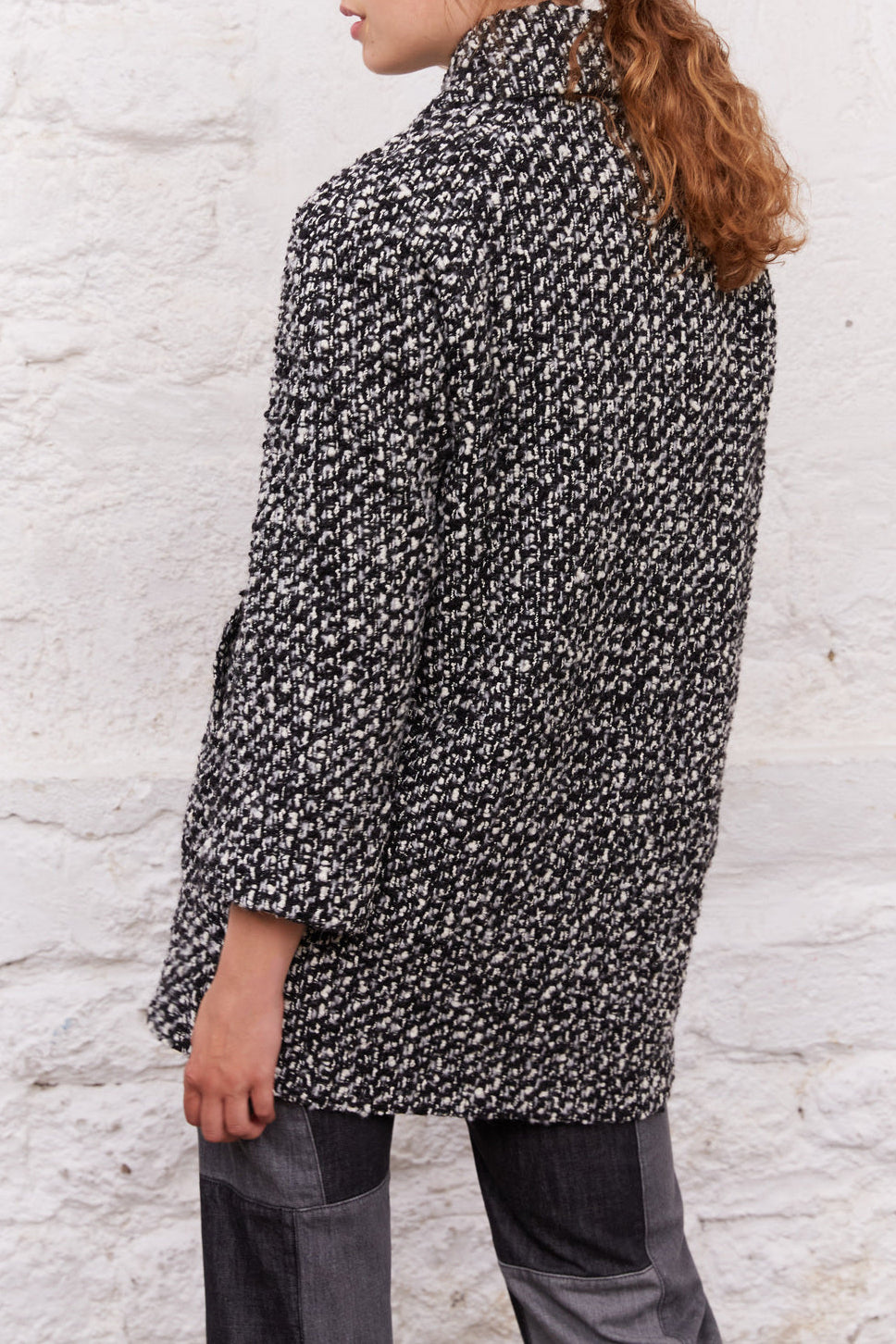 SIANA - Manteau ample en tweed de laine mélangée Faume - seconde main