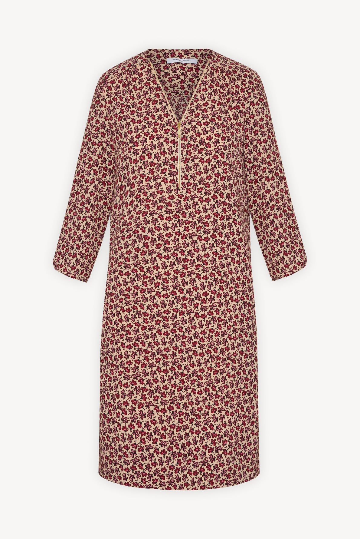 Robe fleurie avec encolure zippée - JAHLYA Faume - seconde main