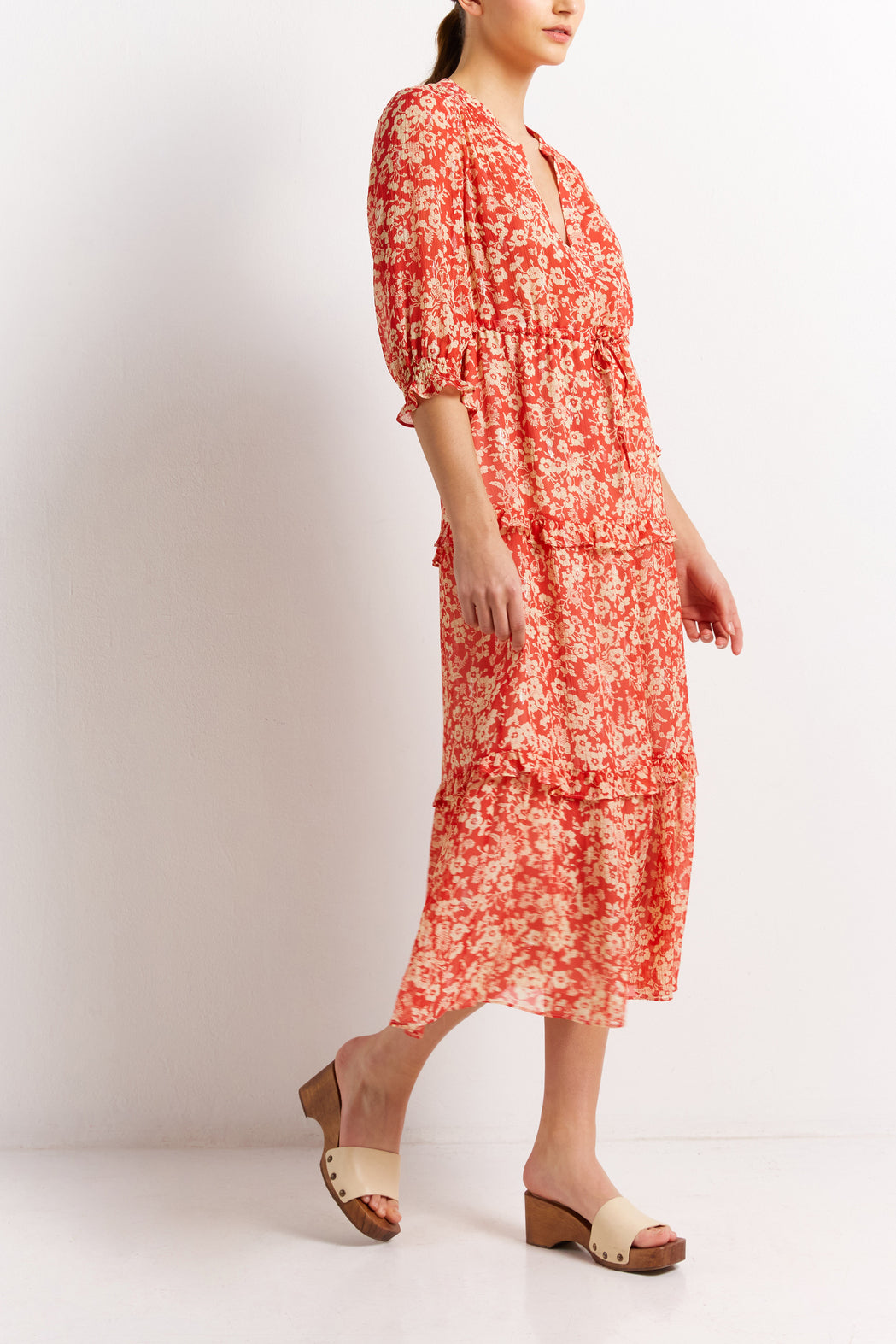 Robe fleurie et fils Lurex - JASMINE Faume - seconde main