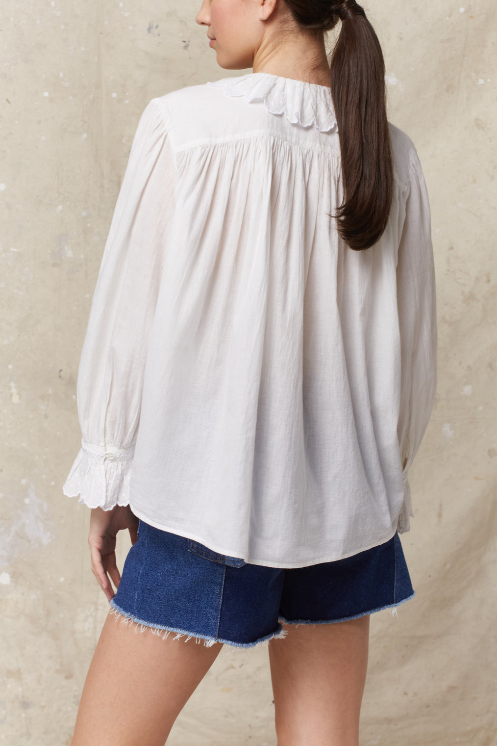 Blouse à détails festonnés - CELESTINE Faume - seconde main