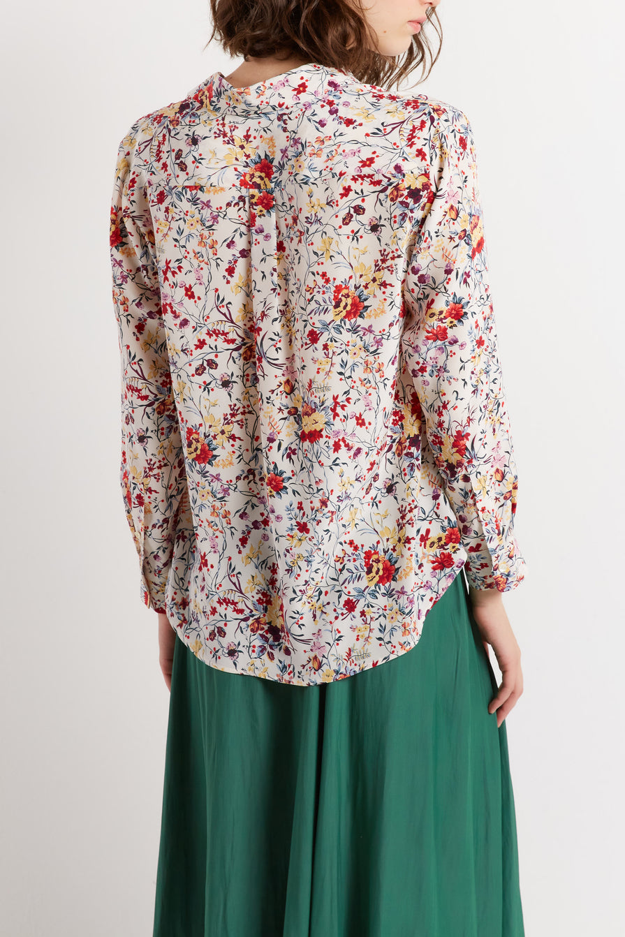 Blouse en soie fleurie et colorée - CARLTON Faume - seconde main