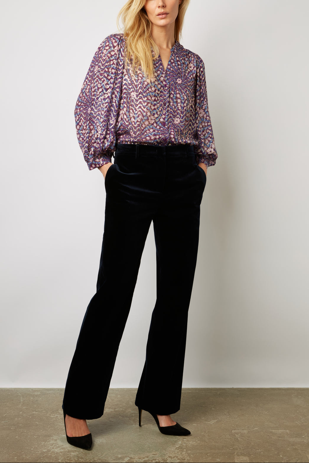 Pantalon droit de tailleur en velours - ELEONIE Faume - seconde main