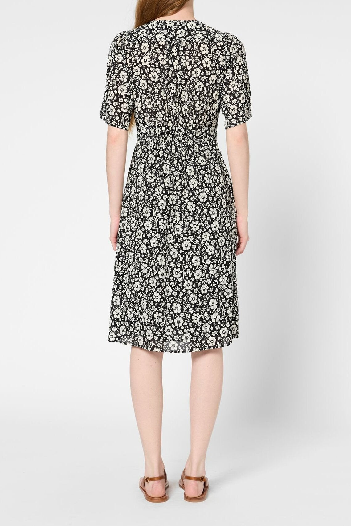 Robe courte et cintrée à fleurs - PAGET Faume - seconde main