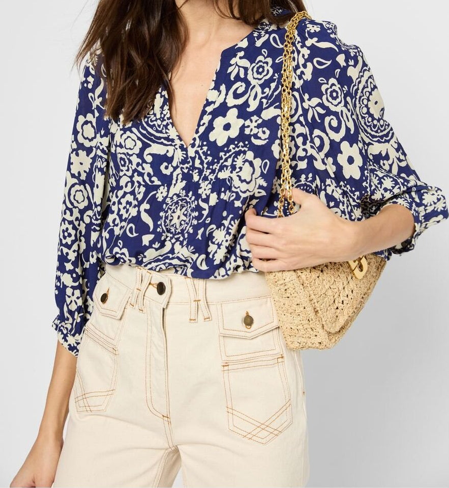 Blouse fluide imprimée - UBELIA Faume - seconde main